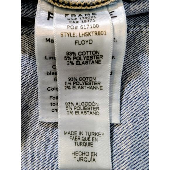 Frame Denim Le High Skinny Light Wash Raw V Hem Jeans Size 26 - Picture 7 of 8